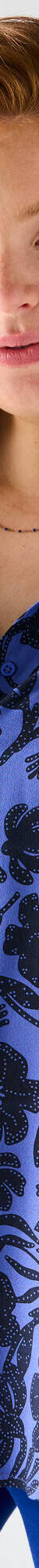 Chemise liquette imprimé floral bicolore (bleu / noir) Chemise liquette imprimé floral bicolore (bleu / noir)